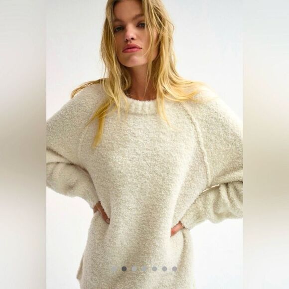 NWOT Free People Teddy Sweater Tunic Size Medium - Picture 2 of 8